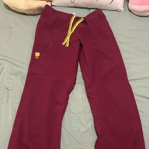 Burgundy Scrub Pants